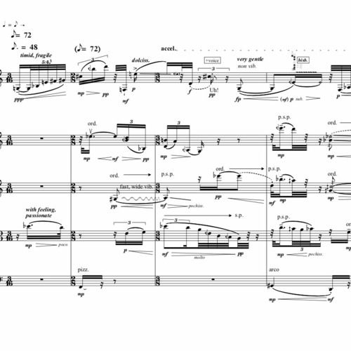 Récit Ductile, for clarinet and string quartet (2018)